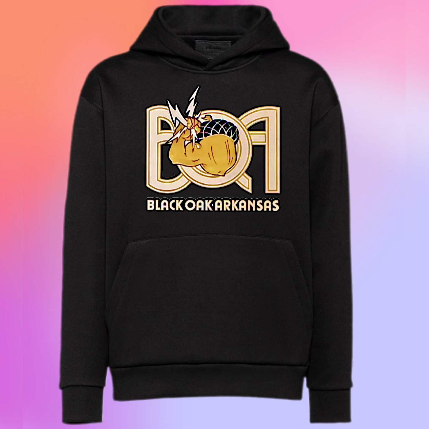 Black Oak Arkansas Powercorn Logo WITH name underneath