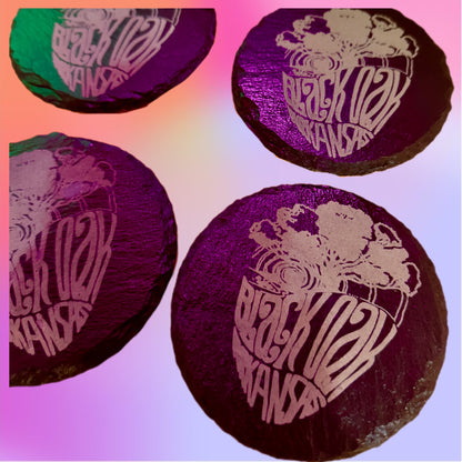 Awesome Slate Coaster 4 pc Set With Your Choice Of Graphic!