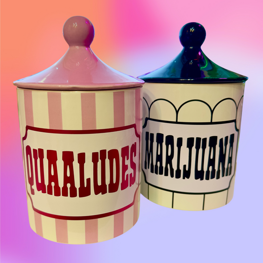 Time for an interLUDE lol QUAALUDES, GRASS, MEDICINALS, BOY TEARS, snack jars!