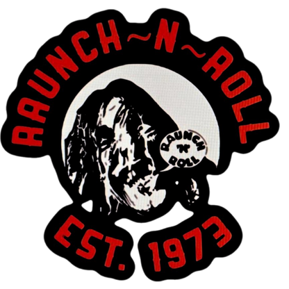 Awesome lithograph of dad on the back of the raunch n roll live album!