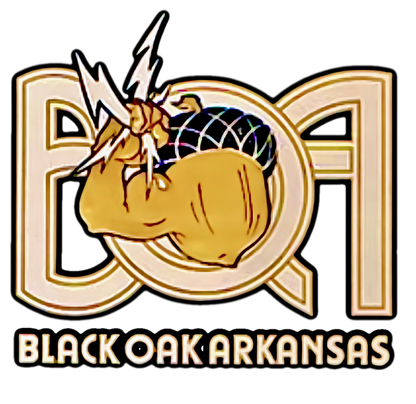 Black Oak Arkansas Powercorn Logo WITH name underneath