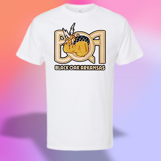 Black Oak Arkansas Powercorn Logo WITH name underneath