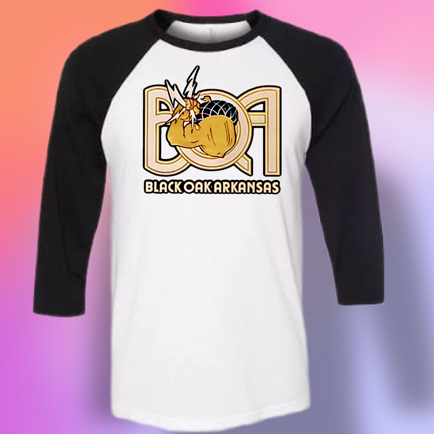Black Oak Arkansas Powercorn Logo WITH name underneath