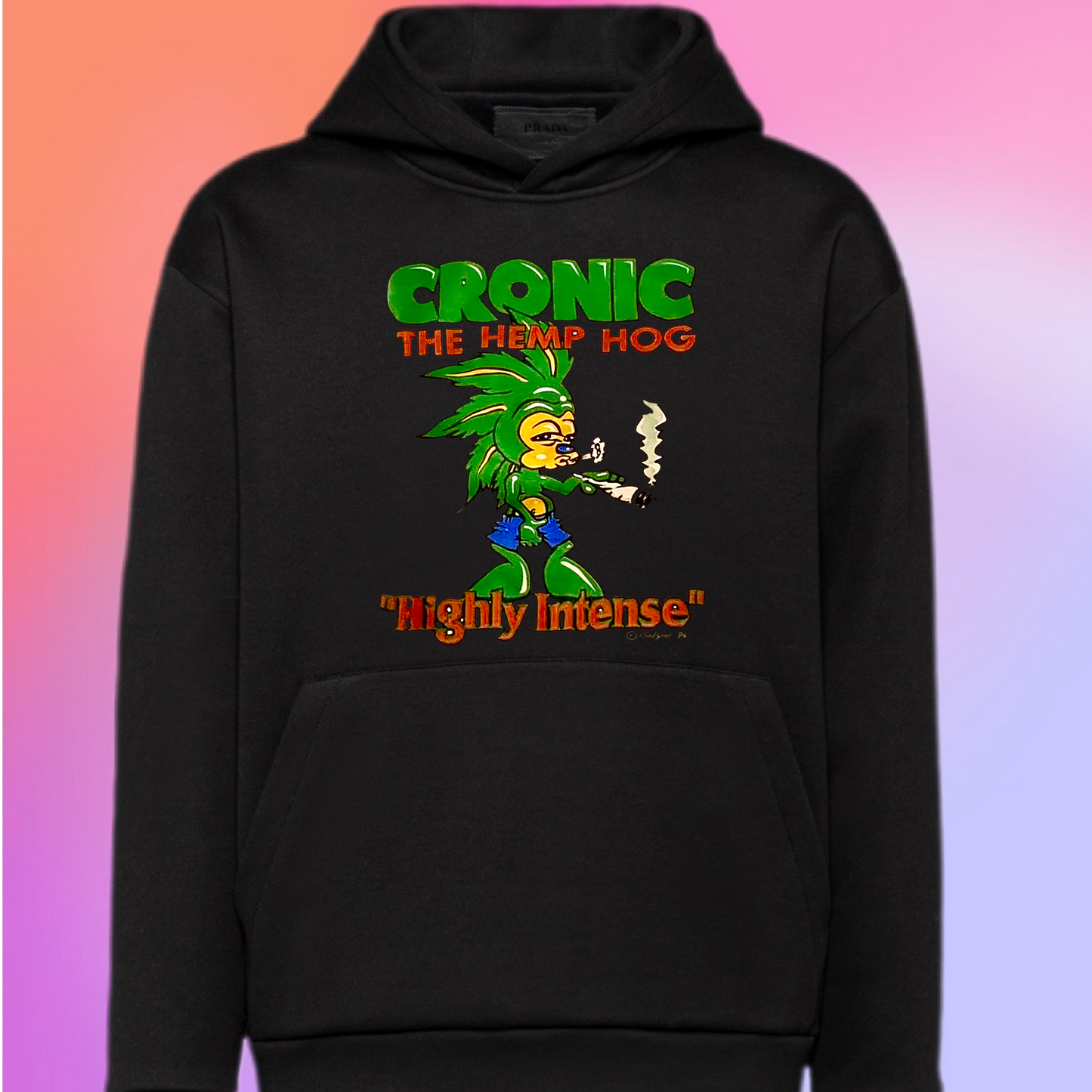A CLASSIC!! Haha Funny Sonic The Hedgehog Spoof Pro-Weed Tee From The 1990's! Cronic The hemp hog lol